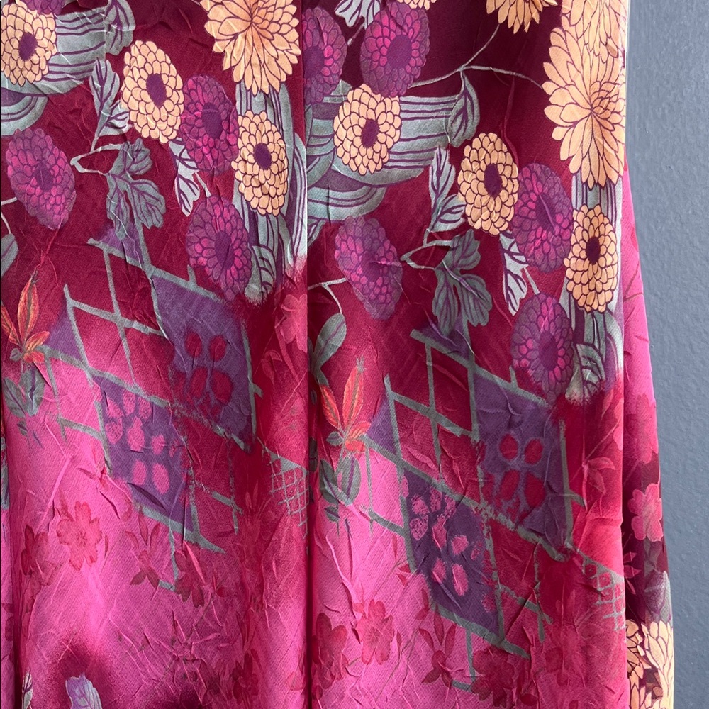 Vintage 90s Burgundy Floral Dress – Rachel Green Inspired - Picture 5 of 8